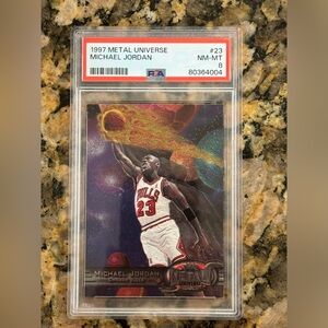 1997 Michael Jordan Metal Universe #23 PSA 8 NM-MT Chicago Bulls